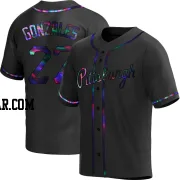 Marco Gonzales Men's Pittsburgh Pirates Black Holographic Replica Alternate Jersey