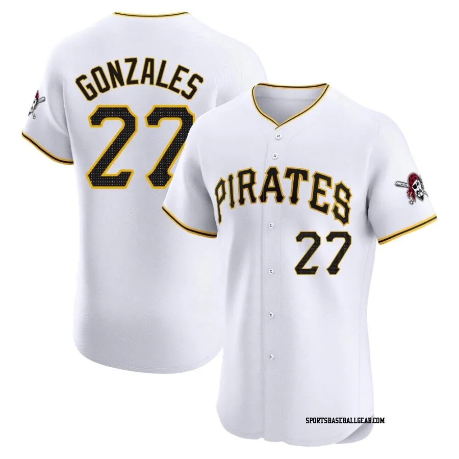 Marco Gonzales Men's Pittsburgh Pirates White Elite Home Jersey