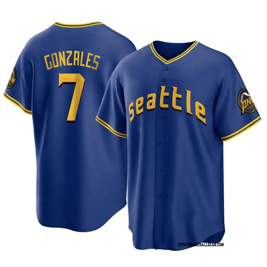 Marco Gonzales Men's Seattle Mariners Royal Replica 2023 City Connect Jersey