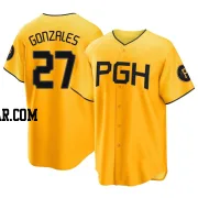 Marco Gonzales Youth Pittsburgh Pirates Gold Replica 2023 City Connect Jersey