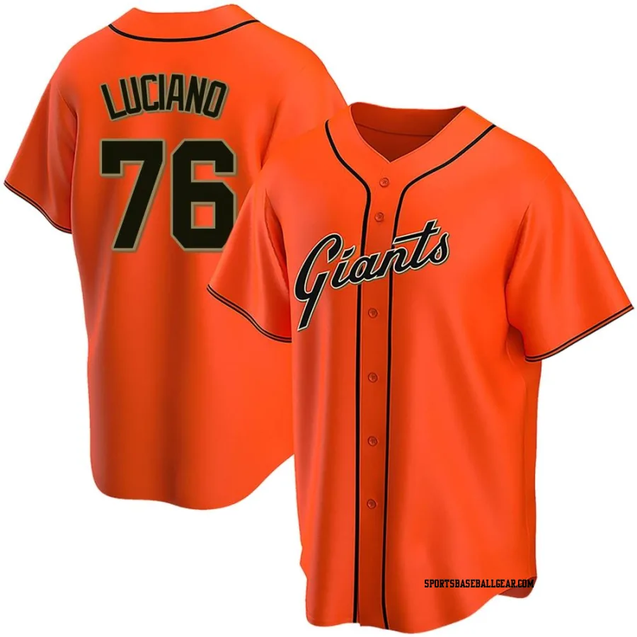 Marco Luciano Men's San Francisco Giants Orange Replica Alternate Jersey