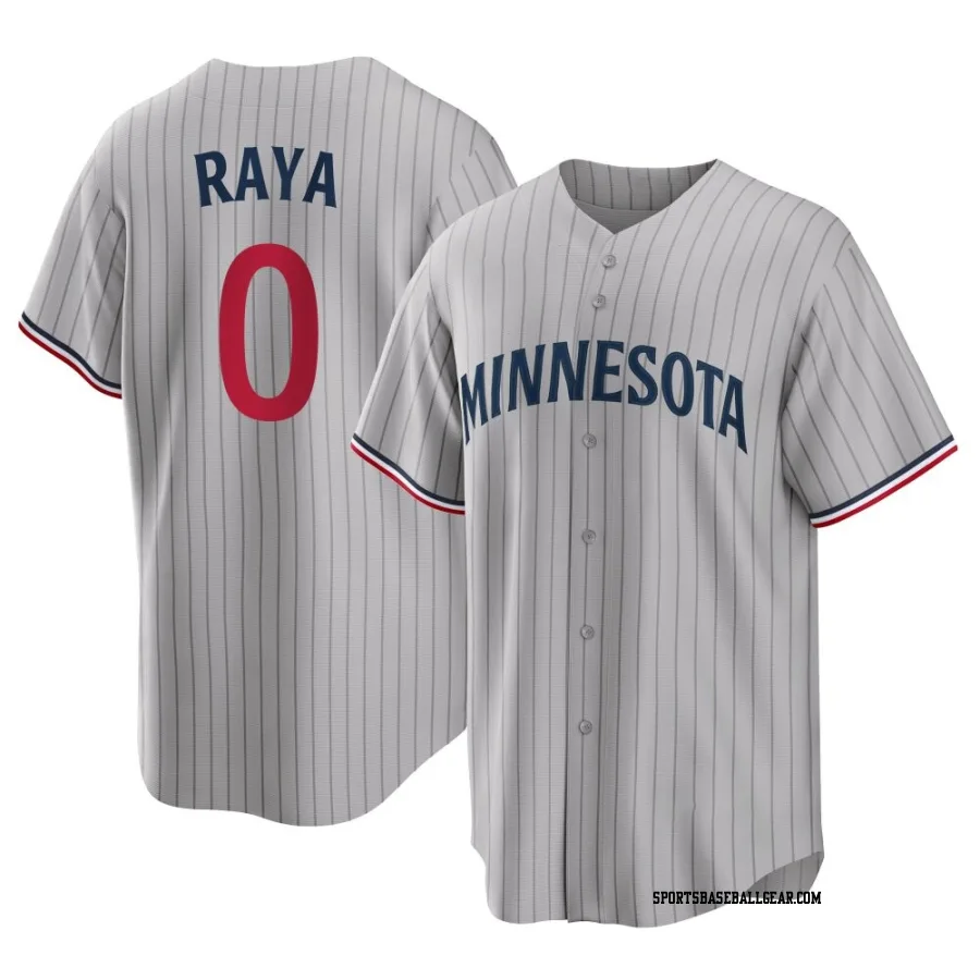 Marco Raya Men's Minnesota Twins Gray Replica Road Jersey