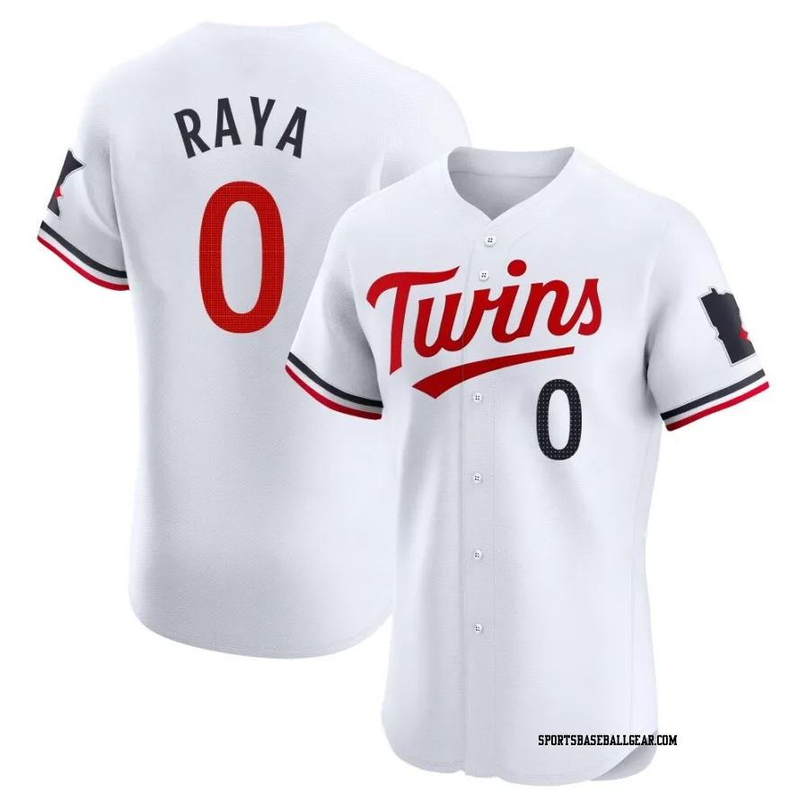 Marco Raya Men's Minnesota Twins White Elite Home Jersey