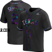 Marcus Semien Men's Texas Rangers Black Holographic Replica Alternate 2023 World Series Jersey