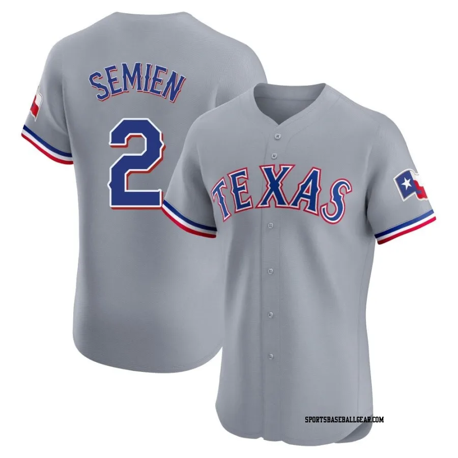 Marcus Semien Men's Texas Rangers Gray Elite Road Jersey