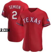 Marcus Semien Men's Texas Rangers Red Authentic Alternate Jersey