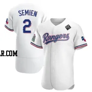 Marcus Semien Men's Texas Rangers White Authentic Home 2023 World Series Jersey