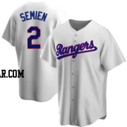 Marcus Semien Men's Texas Rangers White Replica Home Cooperstown Collection Jersey