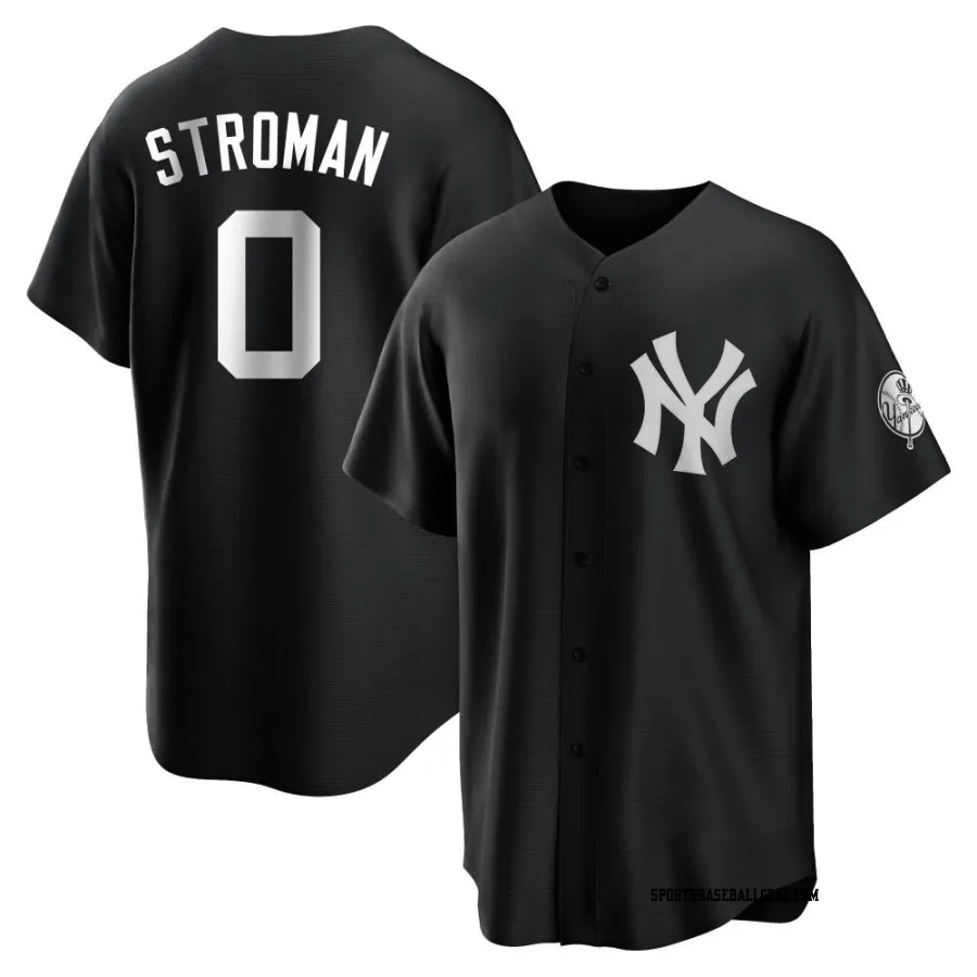 Marcus Stroman Men's New York Yankees Black/White Replica Jersey