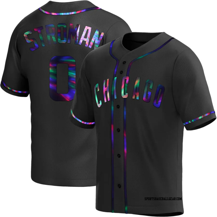 Marcus Stroman Youth Chicago Cubs Black Holographic Replica Alternate Jersey