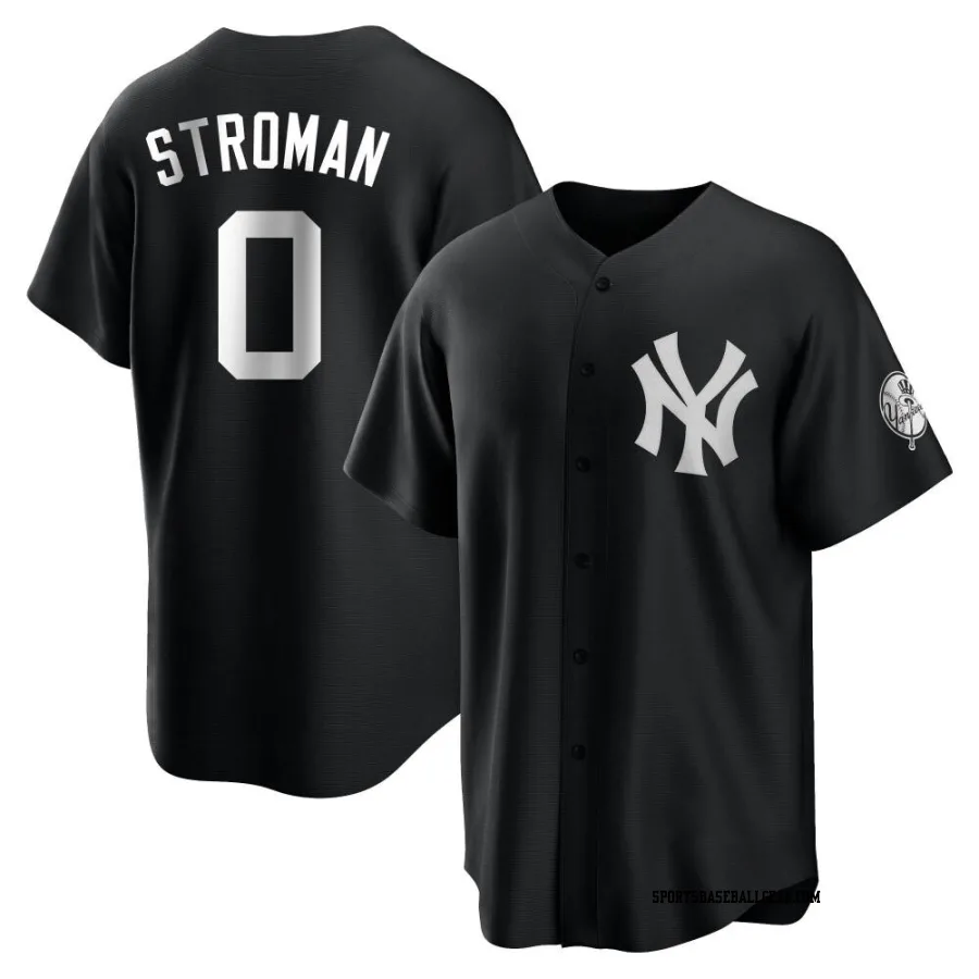 Marcus Stroman Youth New York Yankees Black/White Replica Jersey