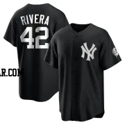 Mariano Rivera Men's New York Yankees Black/White Replica Jersey