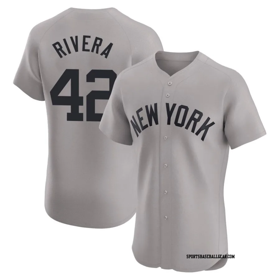 Mariano Rivera Men's New York Yankees Gray Elite Road Jersey