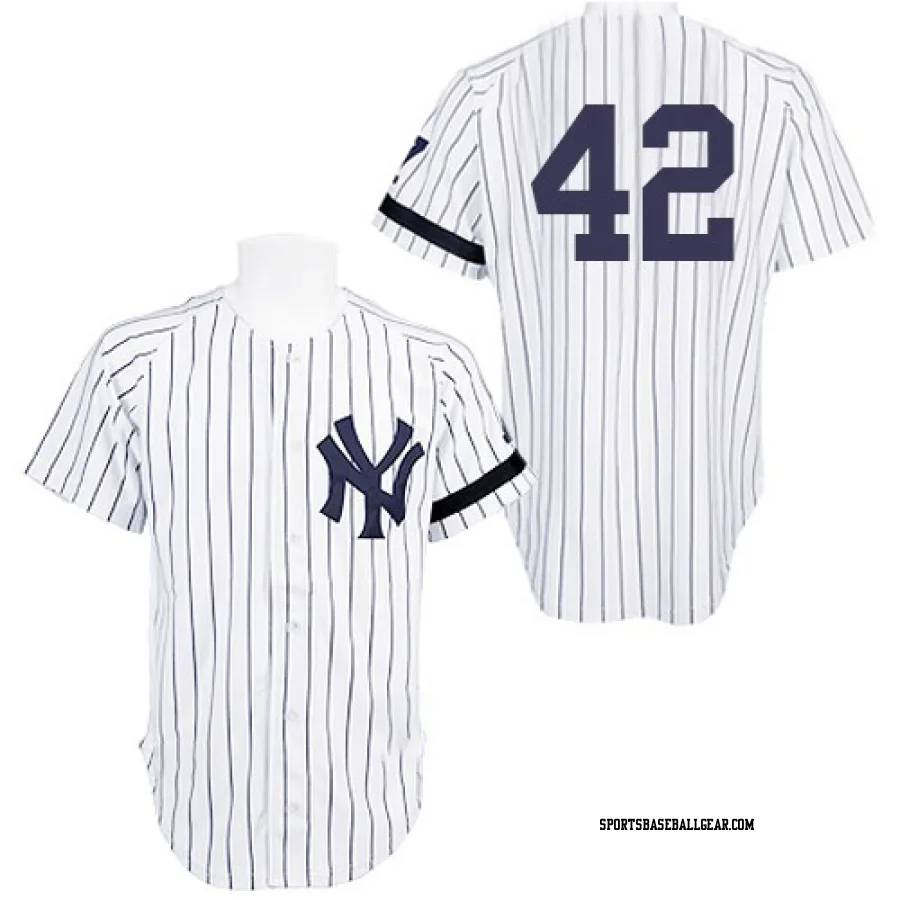 Mariano Rivera Men's New York Yankees White Authentic Practice Throwback Jersey