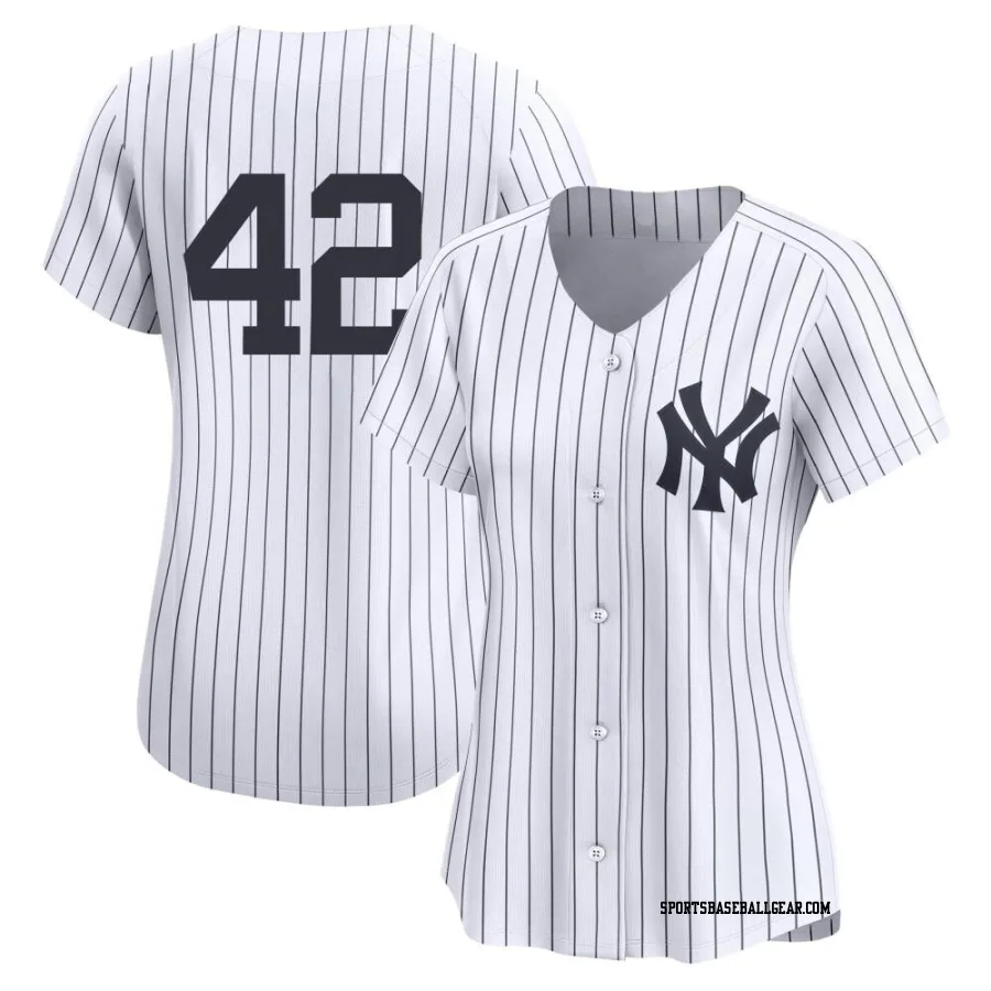 Mariano Rivera Women's New York Yankees White Limited Yankee Home 2nd Jersey