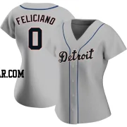 Mario Feliciano Women's Detroit Tigers Gray Authentic Road Jersey