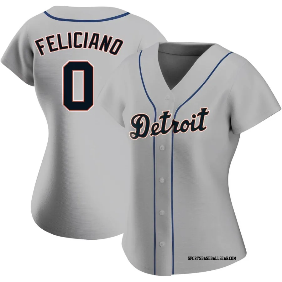 Mario Feliciano Women's Detroit Tigers Gray Authentic Road Jersey