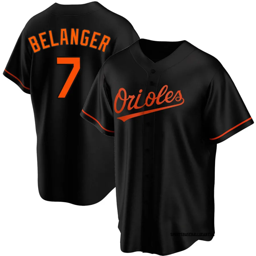 Mark Belanger Men's Baltimore Orioles Black Replica Alternate Jersey