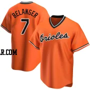 Mark Belanger Men's Baltimore Orioles Orange Replica Alternate Cooperstown Collection Jersey