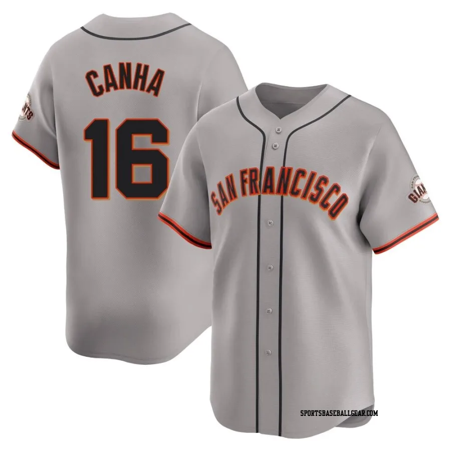 Mark Canha Men's San Francisco Giants Gray Limited Away Jersey