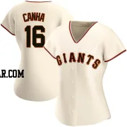 Mark Canha Women's San Francisco Giants Cream Authentic Home Jersey