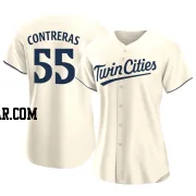 Mark Contreras Women's Minnesota Twins Cream Authentic Alternate Jersey