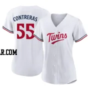 Mark Contreras Women's Minnesota Twins White Authentic Home Jersey