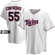 Mark Contreras Youth Minnesota Twins White Replica Home Jersey