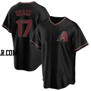 Mark Grace Men's Arizona Diamondbacks Black Replica Alternate Jersey