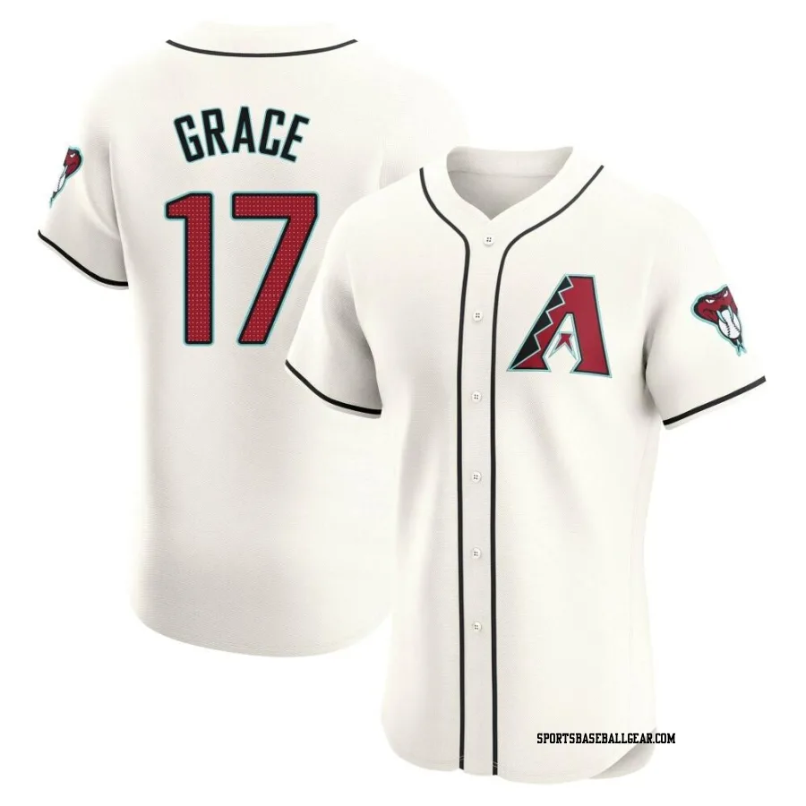 Mark Grace Men's Arizona Diamondbacks Cream Elite Home Jersey