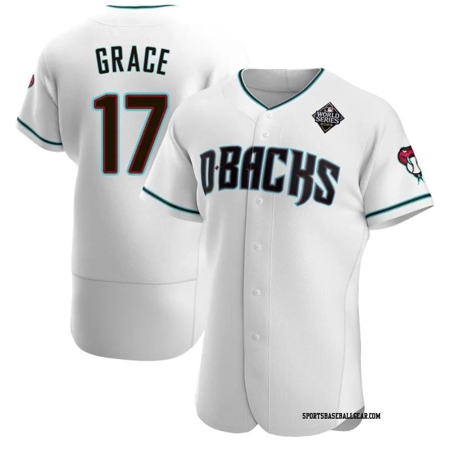 Mark Grace Men's Arizona Diamondbacks White Authentic Teal Alternate 2023 World Series Jersey