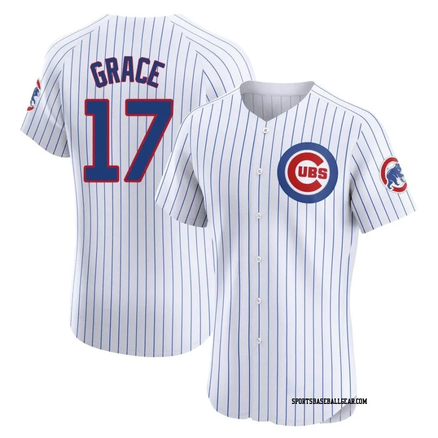 Mark Grace Men's Chicago Cubs White Elite Home Jersey