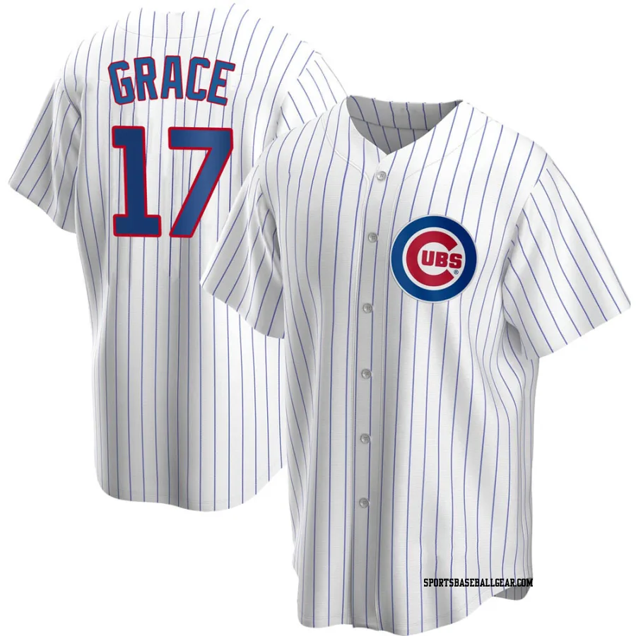 Mark Grace Men's Chicago Cubs White Replica Home Jersey