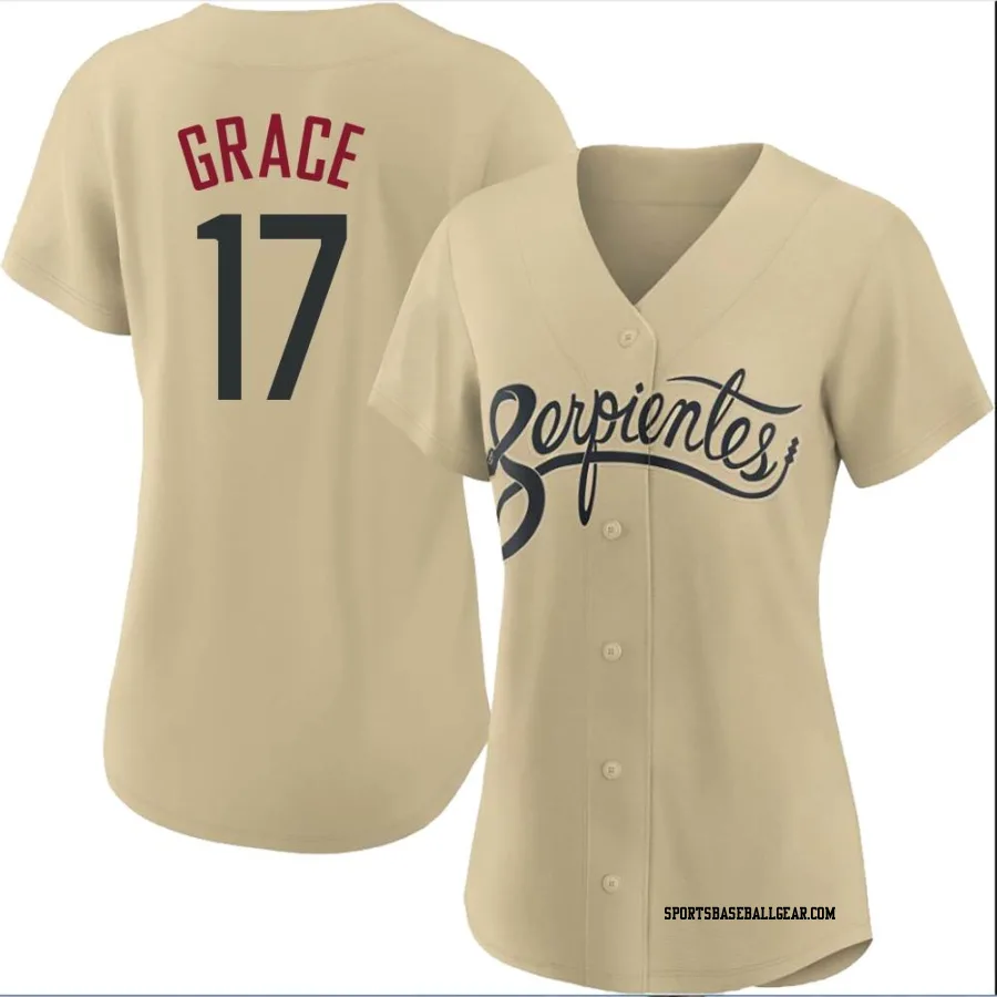 Mark Grace Women's Arizona Diamondbacks Gold Authentic 2021 City Connect Cool Base Jersey