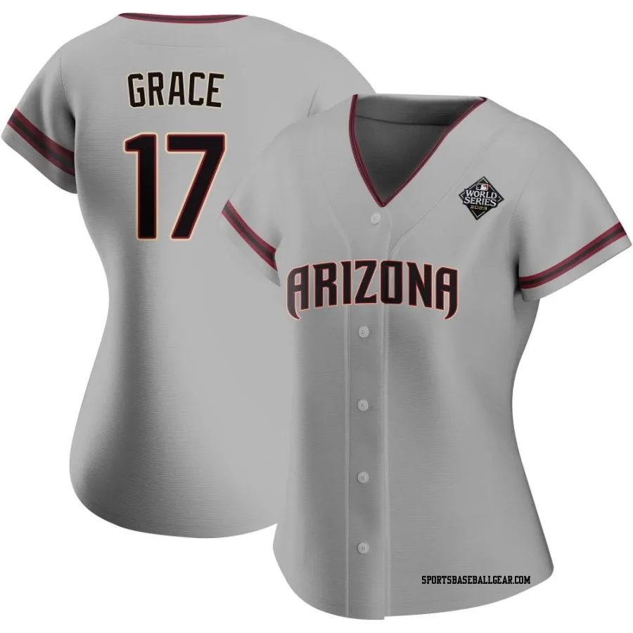 Mark Grace Women's Arizona Diamondbacks Gray Replica Road 2023 World Series Jersey