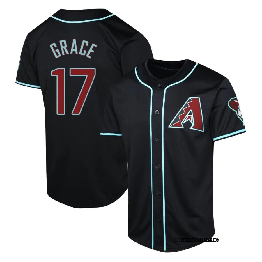 Mark Grace Youth Arizona Diamondbacks Black Limited Alternate Jersey