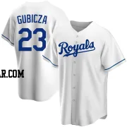 Mark Gubicza Men's Kansas City Royals White Replica Home Jersey