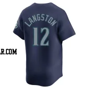 Mark Langston Men's Seattle Mariners Navy Limited Road Jersey