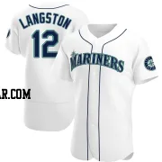 Mark Langston Men's Seattle Mariners White Authentic Home Jersey