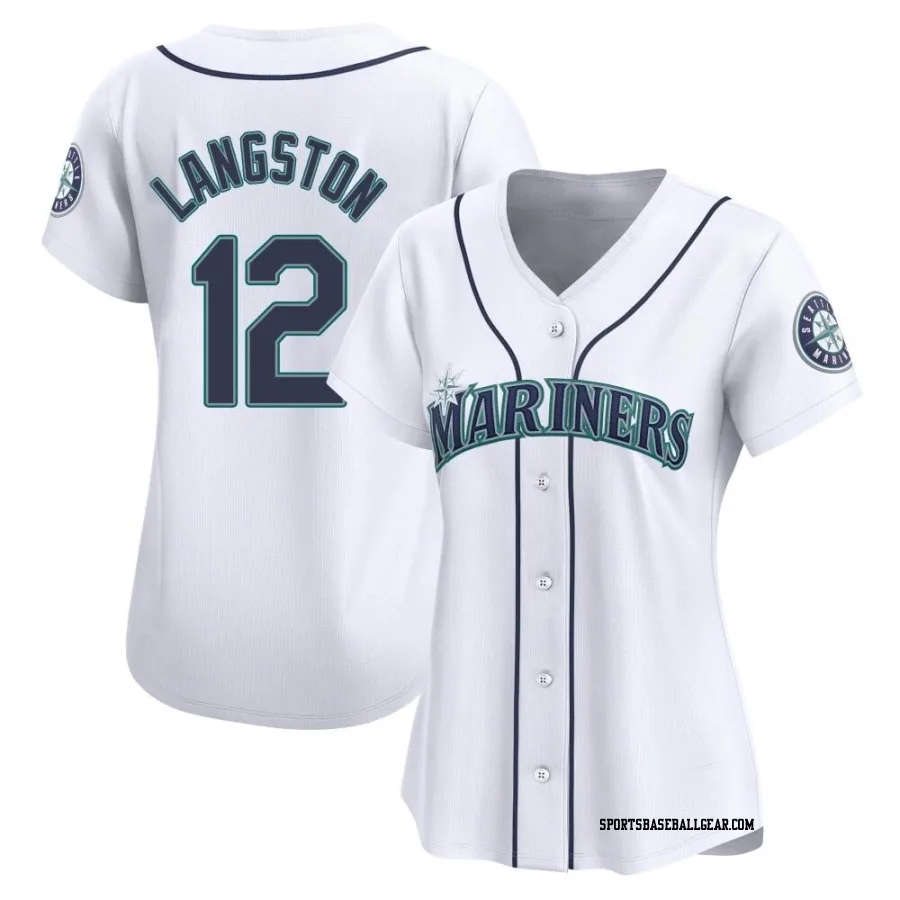 Mark Langston Women's Seattle Mariners White Limited Home Jersey