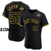 Mark Leiter Jr. Men's New York Yankees Black Authentic Snake Skin City 2024 World Series Jersey