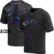 Mark Leiter Jr. Men's New York Yankees Black Holographic Replica Alternate Jersey