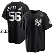 Mark Leiter Jr. Men's New York Yankees Black/White Replica 2024 World Series Jersey