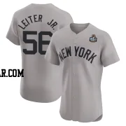 Mark Leiter Jr. Men's New York Yankees Gray Elite Road 2024 World Series Jersey