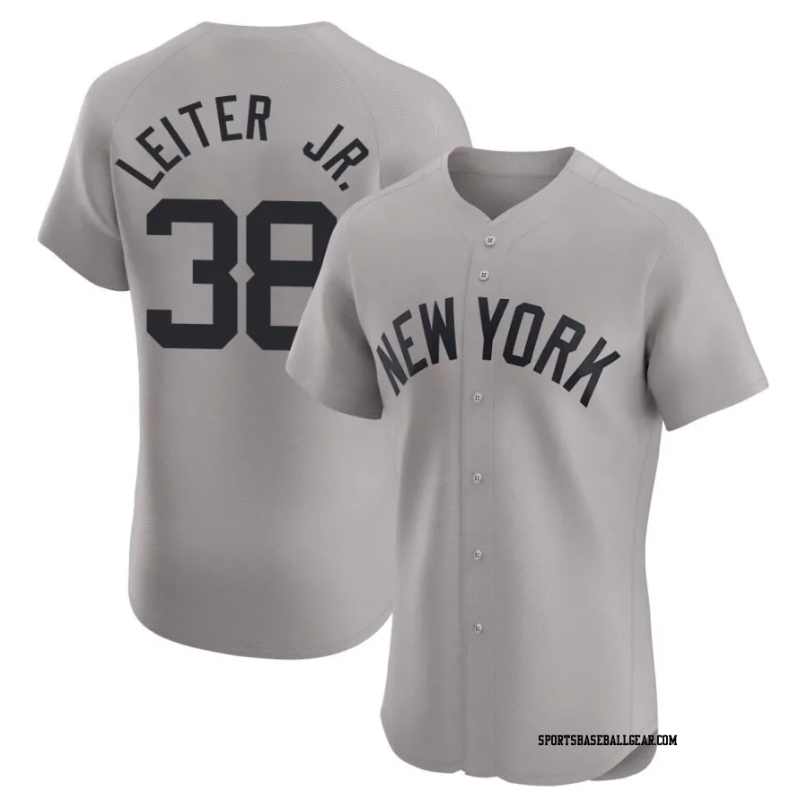 Mark Leiter Jr. Men's New York Yankees Gray Elite Road Jersey