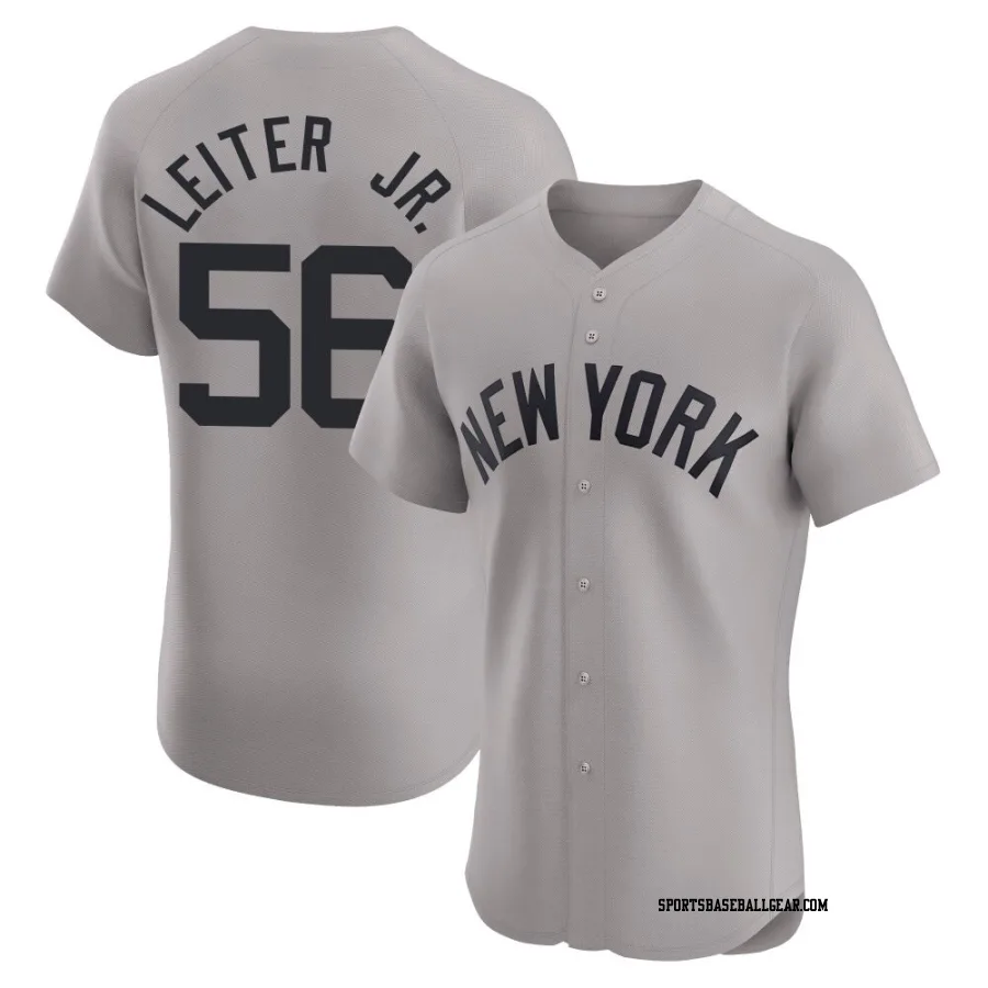 Mark Leiter Jr. Men's New York Yankees Gray Elite Road Jersey