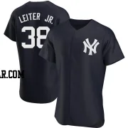 Mark Leiter Jr. Men's New York Yankees Navy Authentic Alternate Jersey