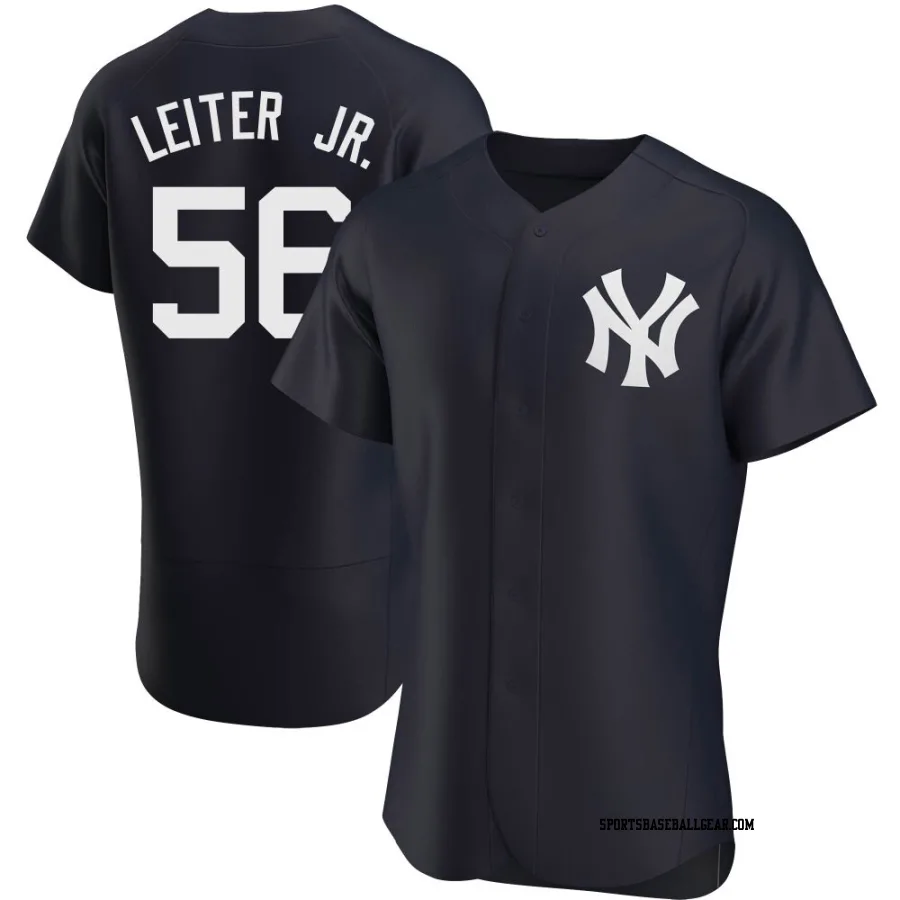 Mark Leiter Jr. Men's New York Yankees Navy Authentic Alternate Jersey