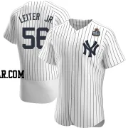 Mark Leiter Jr. Men's New York Yankees White Authentic Home 2024 World Series Jersey