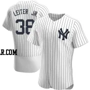 Mark Leiter Jr. Men's New York Yankees White Authentic Home Jersey